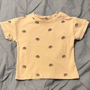 Jamie Kay Baby Beige Hedgehog Pima Cotton T-Shirt 6-12M